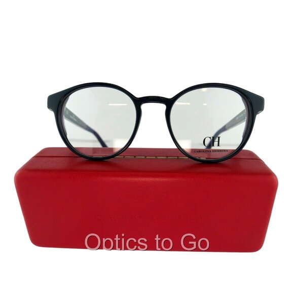 CAROLINA HERRERA VHE 857 (OD82) NAVY BLUE 50-19-145 Eyeglasses Frames main image 6